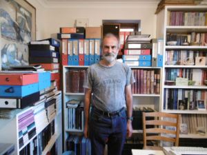 Dominic Jellinek, of Bluett & Sons, pictured with the Bluett archive.